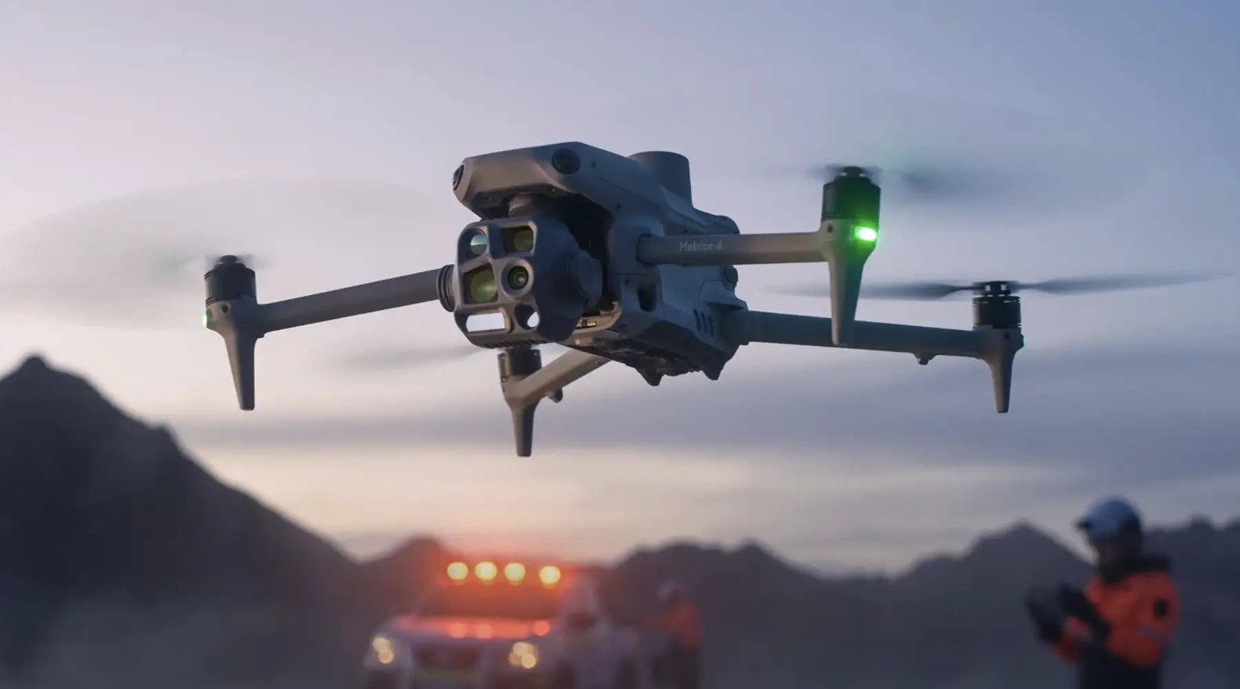 DJI Matrice thermal drone in flight